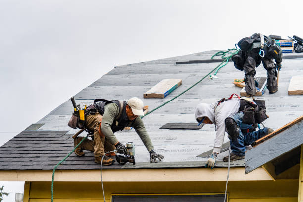 Professional Roofing technician working in Waverley, MA